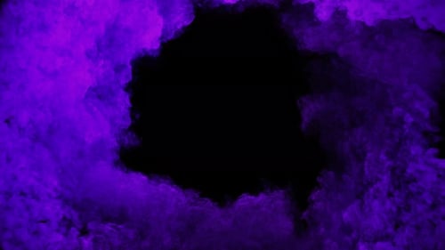 Dynamic Swirling Purple Smoke Cloud Transition