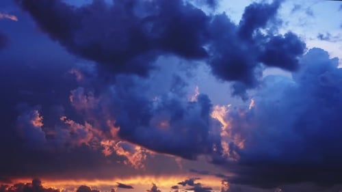 Timelapse View of Sunset Clouds