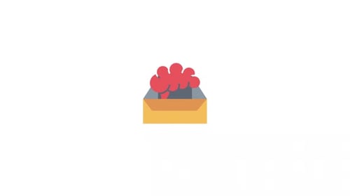 Flat Design Gift Box with Bow Celebration Animation