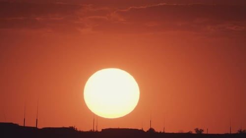 Big Sun with Clouds Timelapse