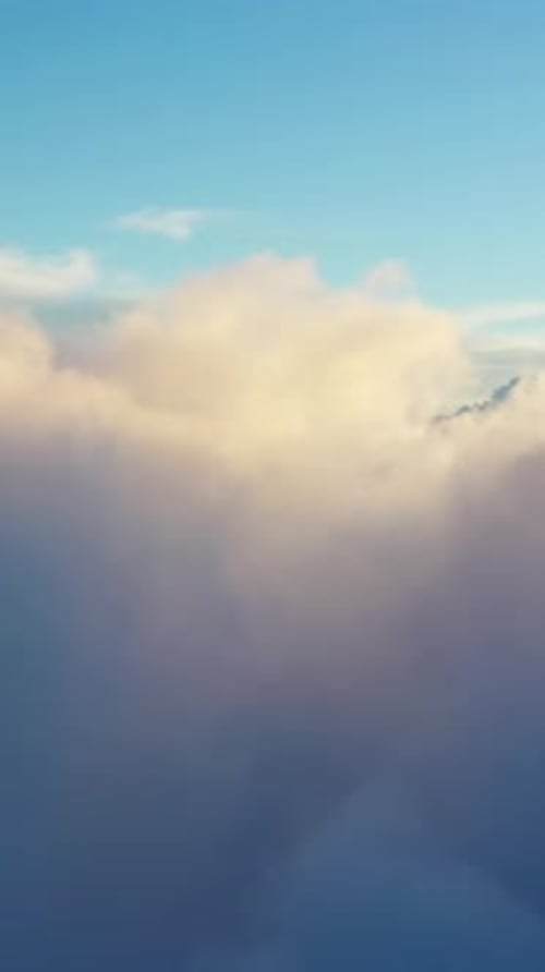 Aerial View of Clouds at Sunrise