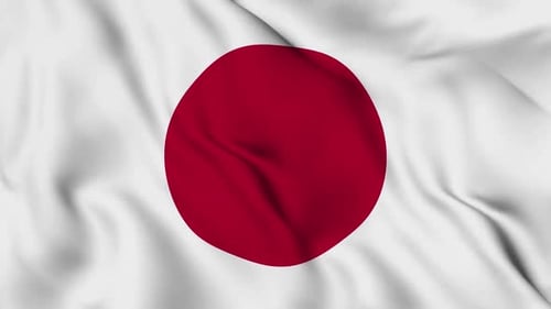 Realistic Waving Flag of Japan Animation for Patriotic Content