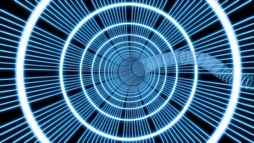 Sci-Fi Sky Blue Net Tunnel VJ Loop