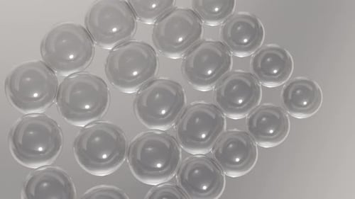 3D-Rendering von sich aufblasenden Kugeln