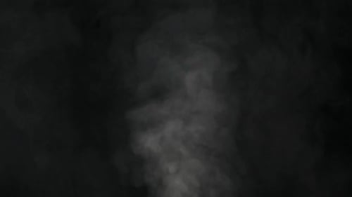 Swirling White Smoke on a Black Background