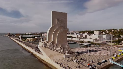 Lisbon Aerial View Historic Riverside Urban Landscape Scenic Lisbon