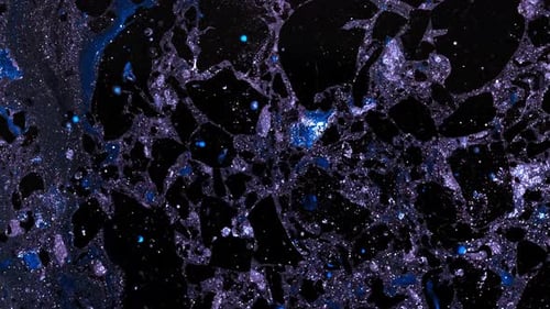 Abstract Swirls of Blue and Purple Ink