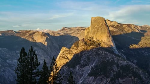Yosemite National Park at Sunset, Time Lapse Beautiful