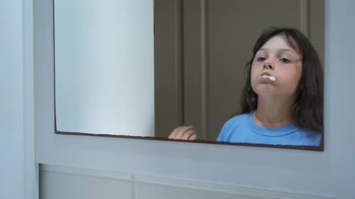 The Kid Brushes His Teeth