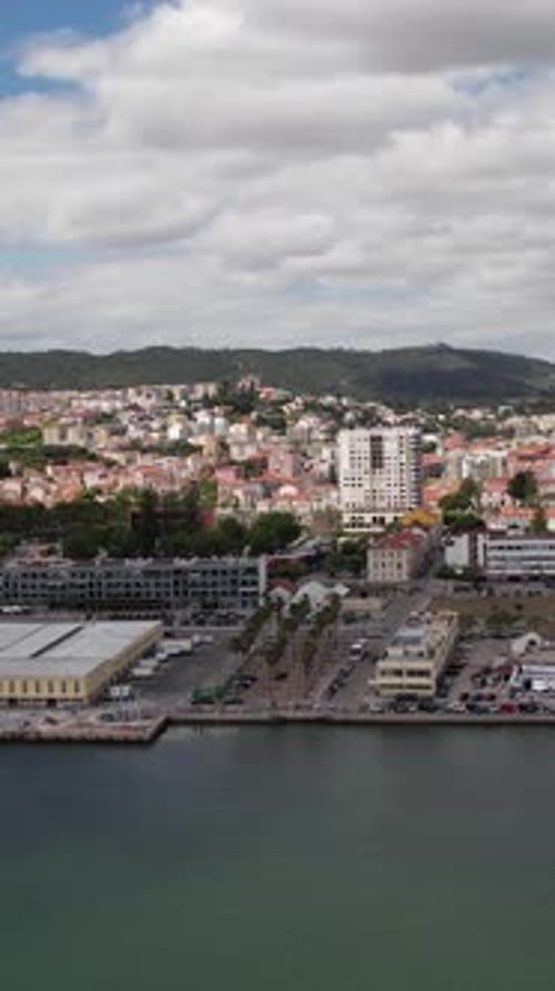 City of Setubal Portugal Vertical Video