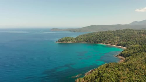Tropical Island with Blue Lagoon