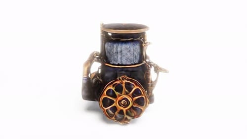 Steampunk-Grunge-Maschine: Energie erzeugen, endlos rotieren