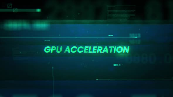Gpu Acceleration Word On Noise Glitch Error Technology Futuristic Data ...