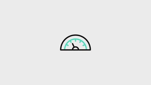 Minimalist Animated Gauge Icon Speedometer