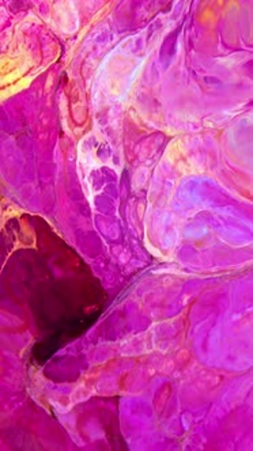 Abstract Flowing Pattern of Pink and Yellow