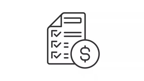 Flat Design Checklist with Dollar Sign Animation