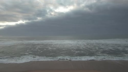 Sea Storm Waves and Foam