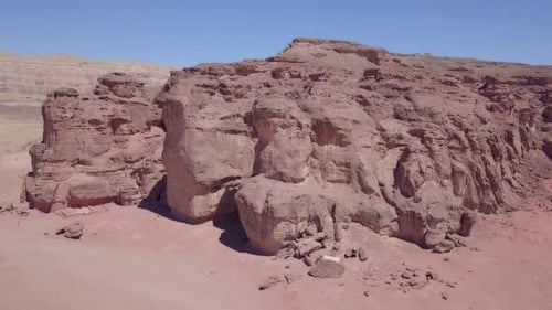 Solomons pillars in Timna park, Aerial footage