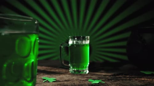 Green Beer Glass for Saint Patrick Day Celebration