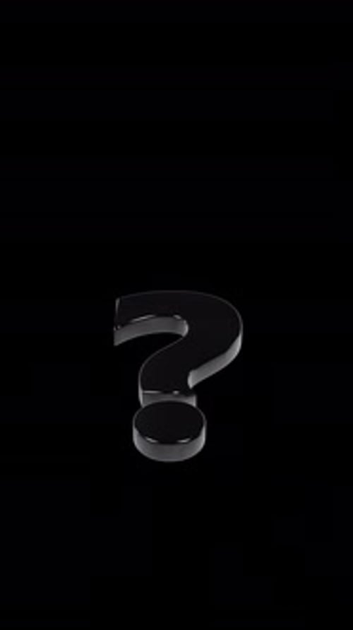 Rising Black Question Mark Vertical Video