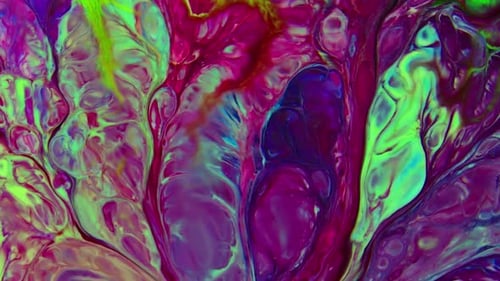 Fluid Paint Mixing Abstract Background in Motion