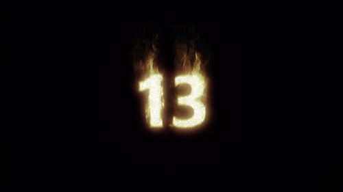Burning Fire Number 13 Reveal Animation