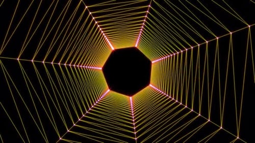 Abstract geometric tunnel background. Spider net background.