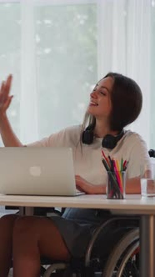 Cheerful Women Smile Giving High Five After Completing Task