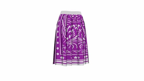 Skirt 3d object rotating loop