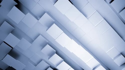 Abstract 3D Geometric Cubes Movement Loop Background