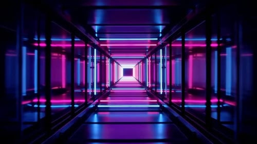 Futuristic HUD Style Tunnel