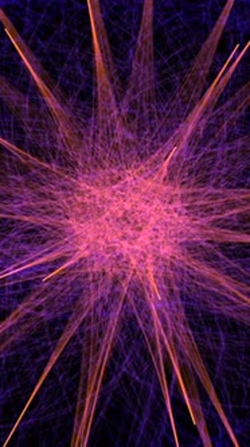 Une explosion d'énergie abstraite créée avec une variété de couleurs vives et accrocheuses