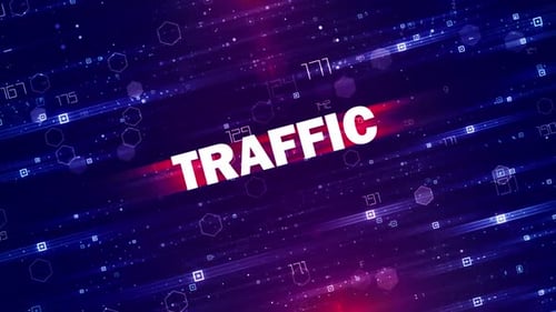 Futuristic Digital Background with Animated Text