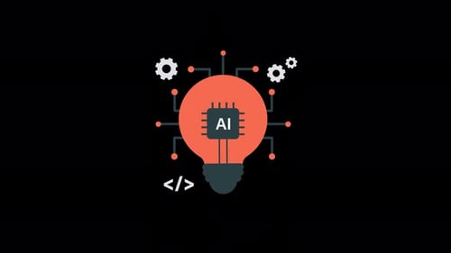 AI Intelligence Innovation and Development Concept Animation Video - Transparent