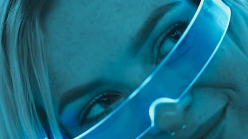 Young Woman in Neon Glasses