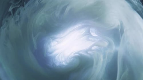 Abstract Fluid Cloud of Gray and White Smoke