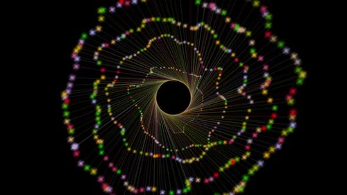 Colorful Abstract Star Tunnel Motion Graphic Background