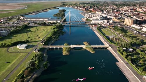 Aerial view of Southport England