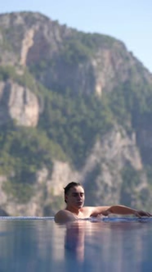 Man relaxing and enjoying a peaceful holiday