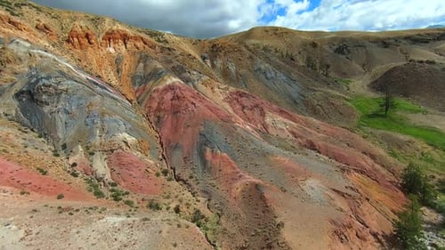 Rugged Mountain River Valley from Above