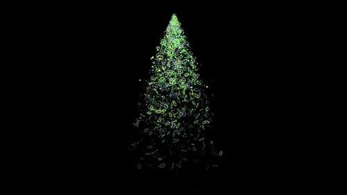 Binary Code Cristhmas Tree Alpha Element