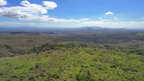 Aerial view of desert landscape in Scottsdale, United States.