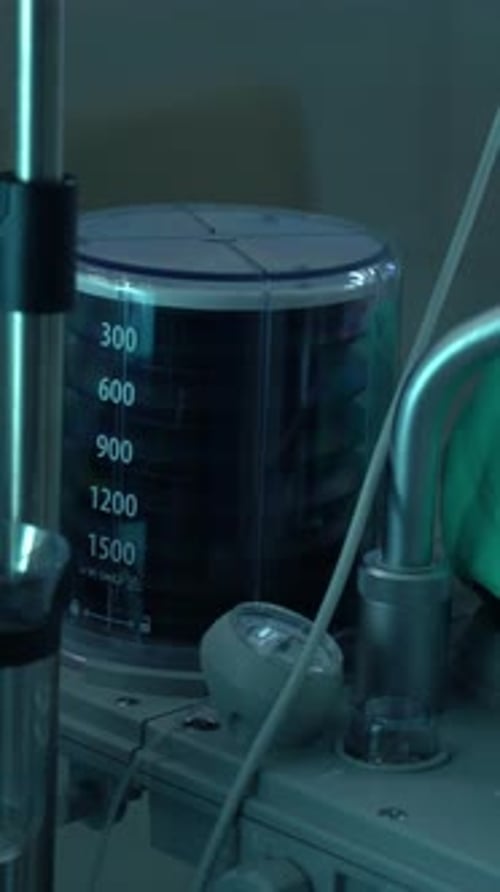 Medical Equipment Liquid Container in a Hospital