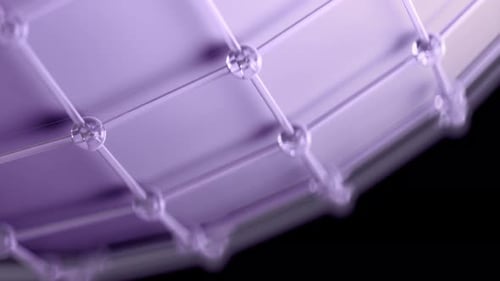 Deep Purple Wireframe Sphere Background