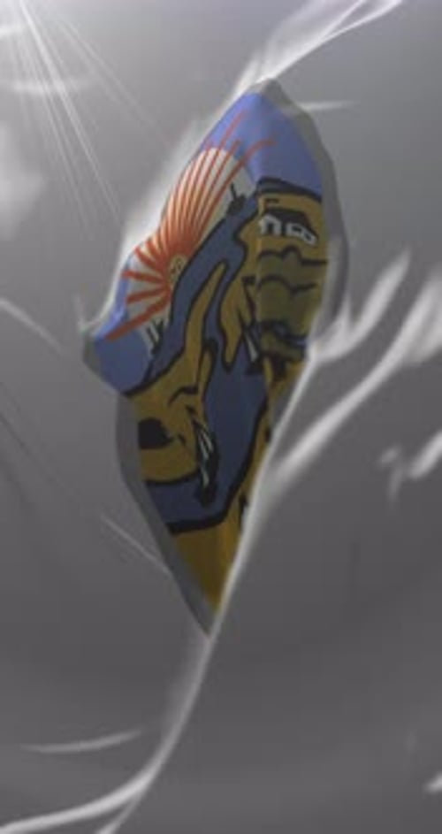 Vertical New Jersey State Flag Waving Animation