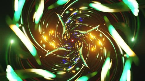 Formas geométricas pulsantes en un fondo de bucle VJ abstracto sin fisuras