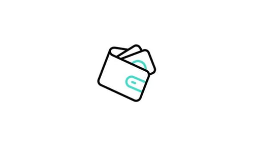 Animiertes Wallet-Symbol