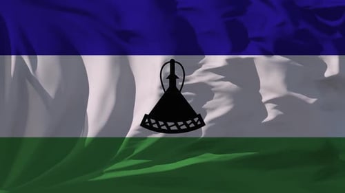 Rundtour mit Flagge von Lesotho