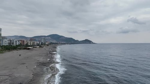The Texture of the Sea and the Beach Taken with a Drone Gorgeous Background