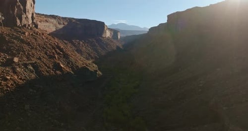 Majestic Sunrise Over the Expansive Moab Canyon, USA